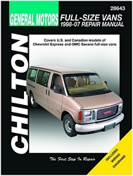 Reparaturbuch - Repair Manual  GM G-Van  98 - 10